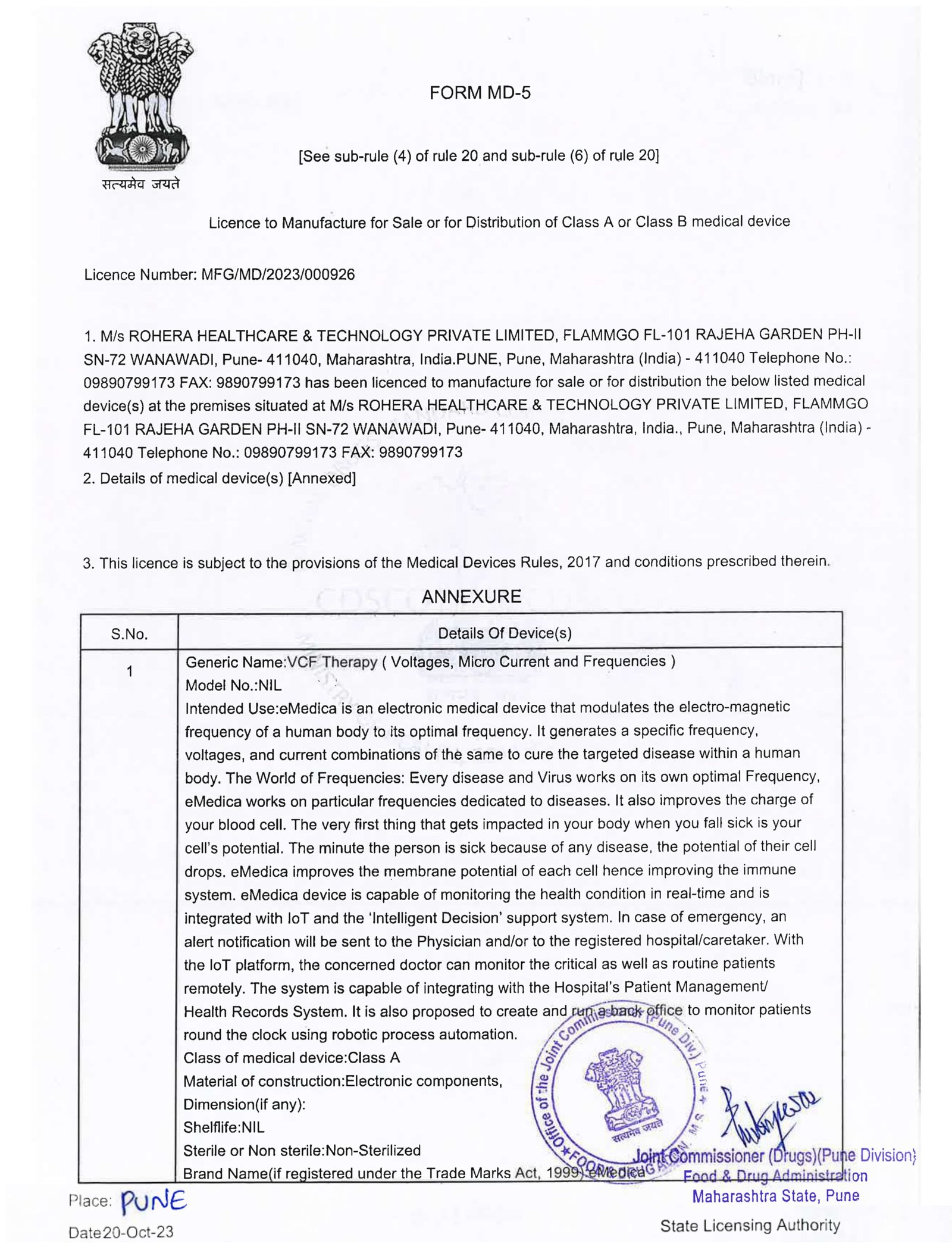 Certificate 1